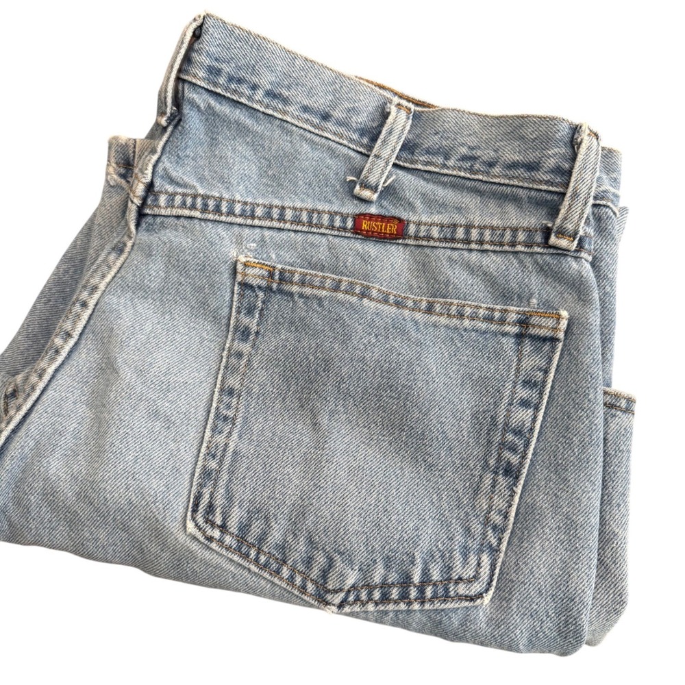 Rustler Mens Light Wash Relaxed Fit Denim Jeans Size 40x30(38x30) RN‎ 130273